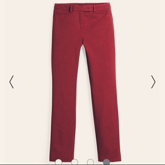 White House Black Market WHBM The Slim Red Maroon Pants Women's 12 Straight Leg - Picture 2 of 7